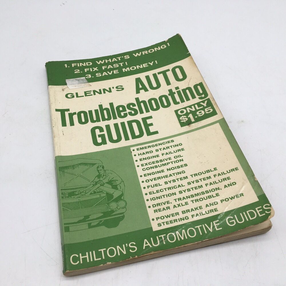 Glenn's Auto Troubleshooting Guide 1970's Book Chilton’s Automotive Guide VTG - Picture 2 of 13